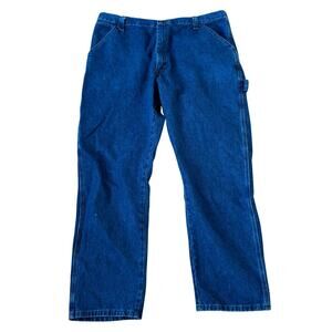 Wrangler Men’s Carpenter Jeans 40x32 Blue Denim Workwear Utility Pants